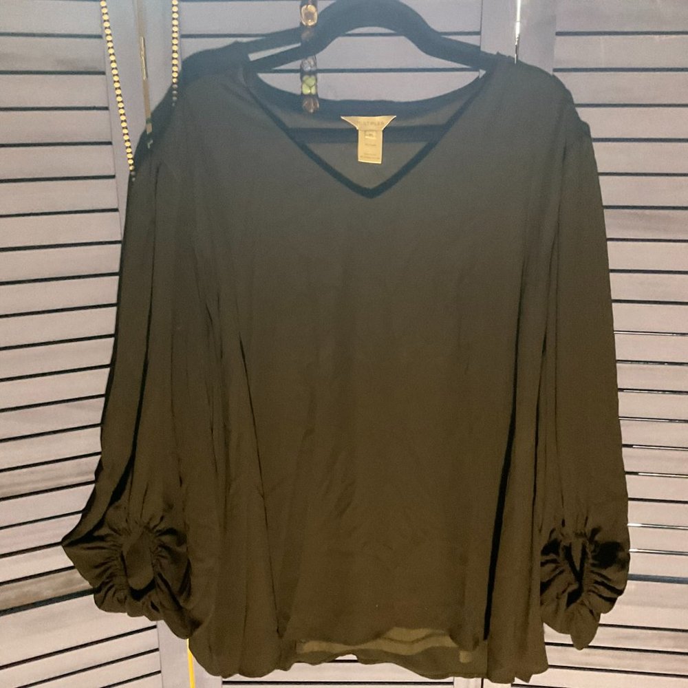 Multiples Black Blouse xxl